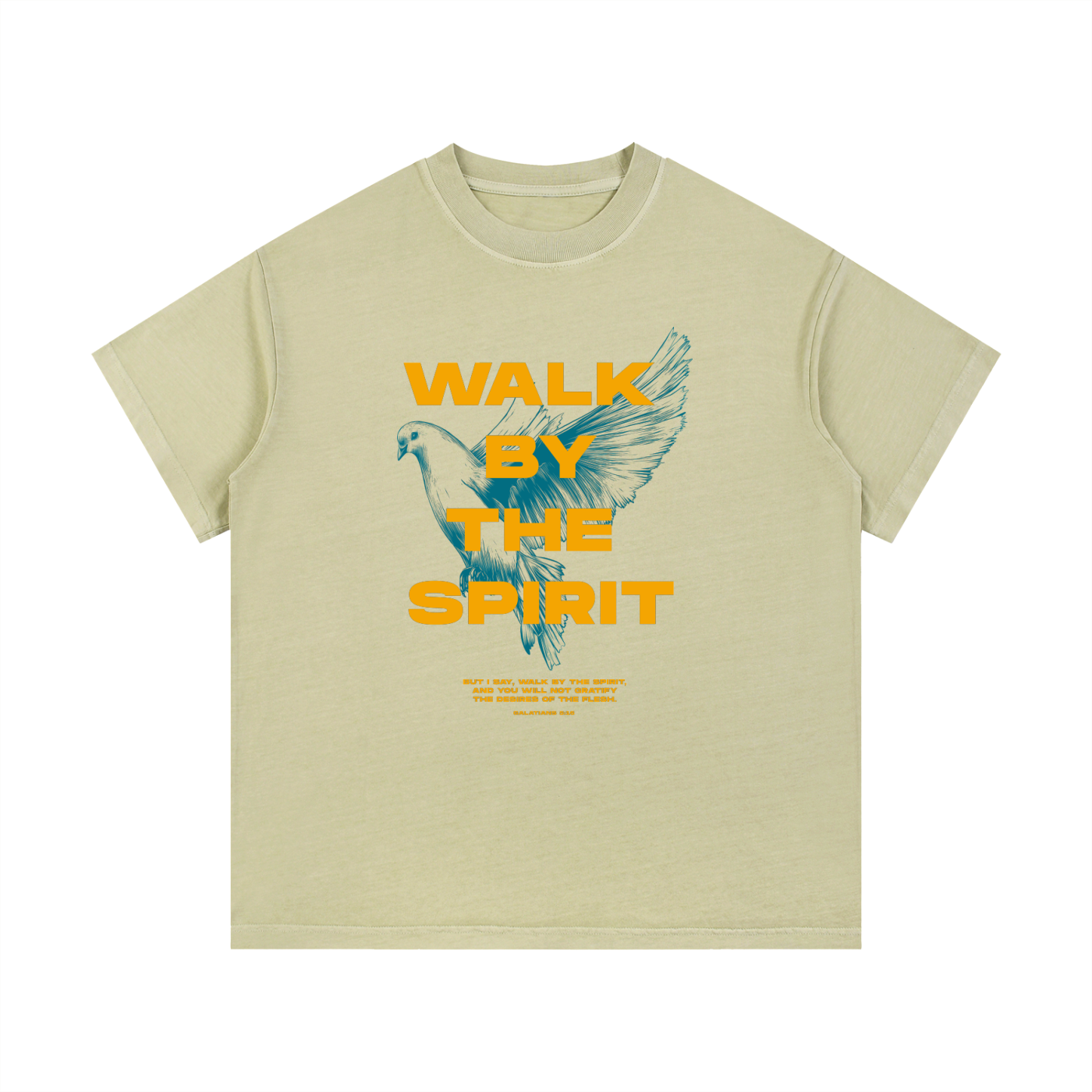 Walk by the Spirit - Christian Vintage Wash Cotton T-Shirt