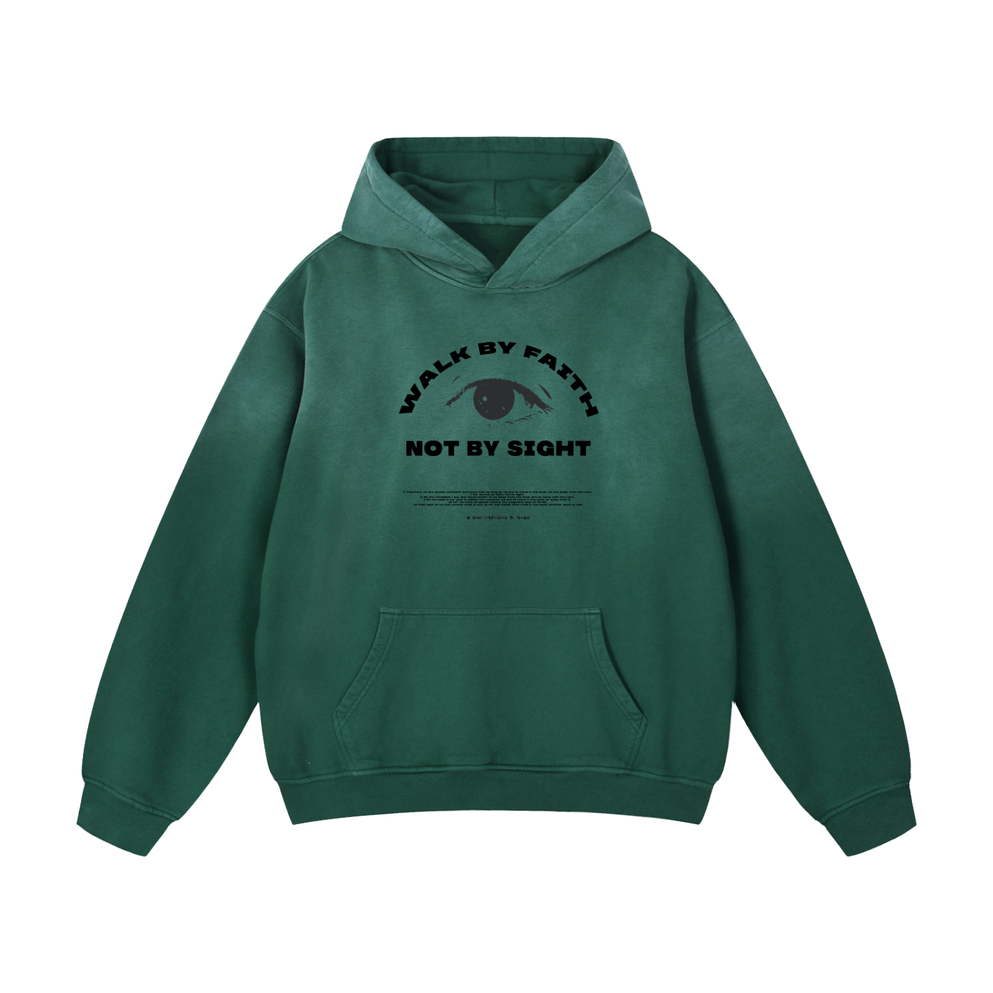Walk by Faith - Christian Heavyweight Sunfade Oversized Hoodie