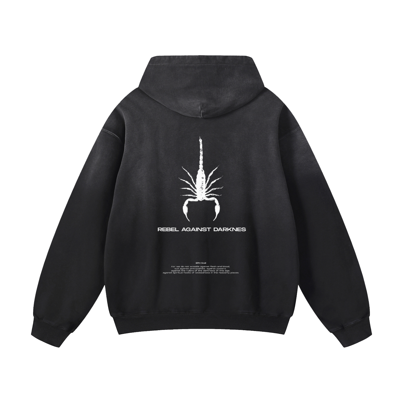 REBEL AGAINST DARKNESS - Christian Heavyweight Sunfade Oversized Hoodie