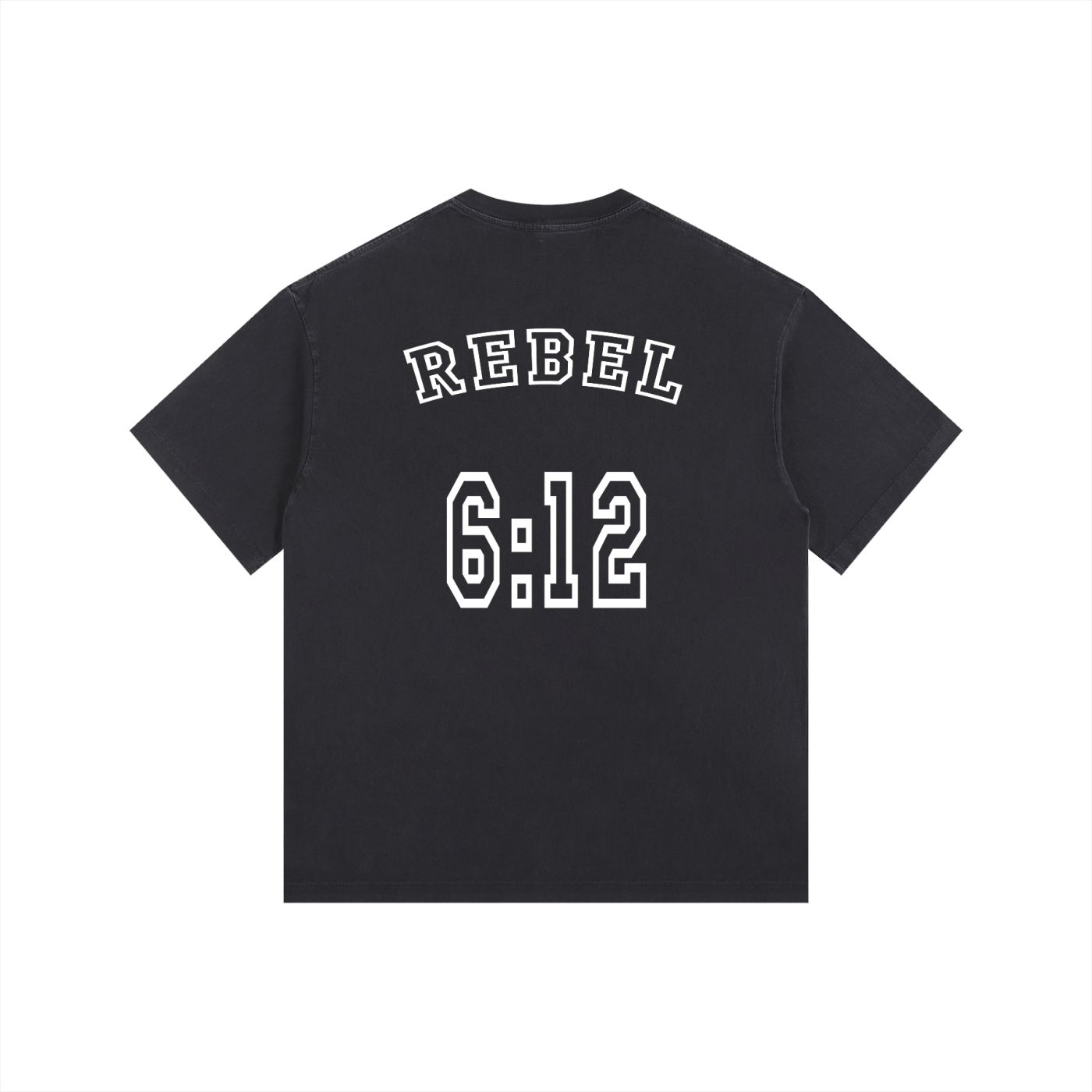 REBEL 6:12 - Christian Vintage Washed Oversized Cotton T-Shirt