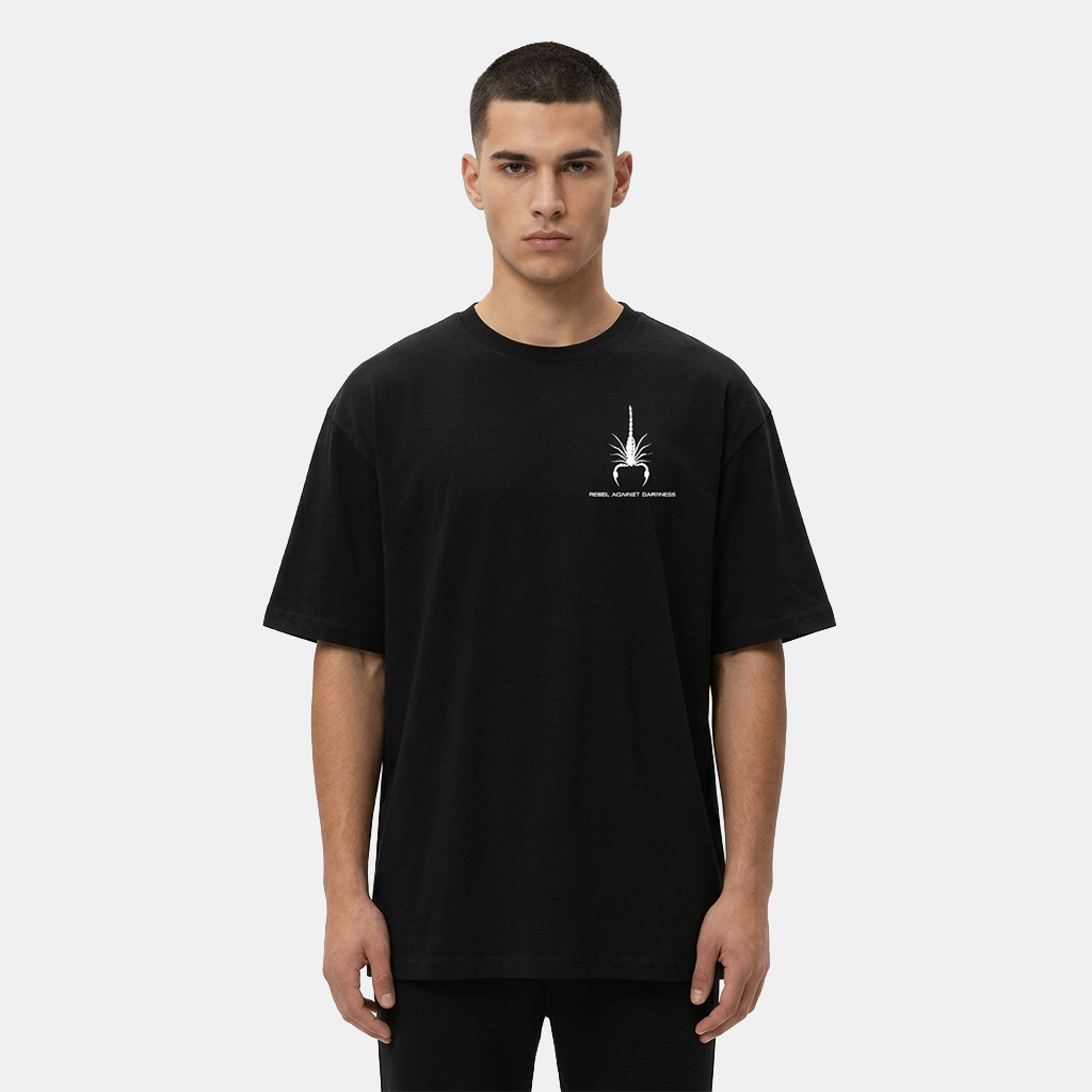 REBEL AGAINST DARKNESS - Christian Streetwear Loose Drop Shoulder T-Shirt