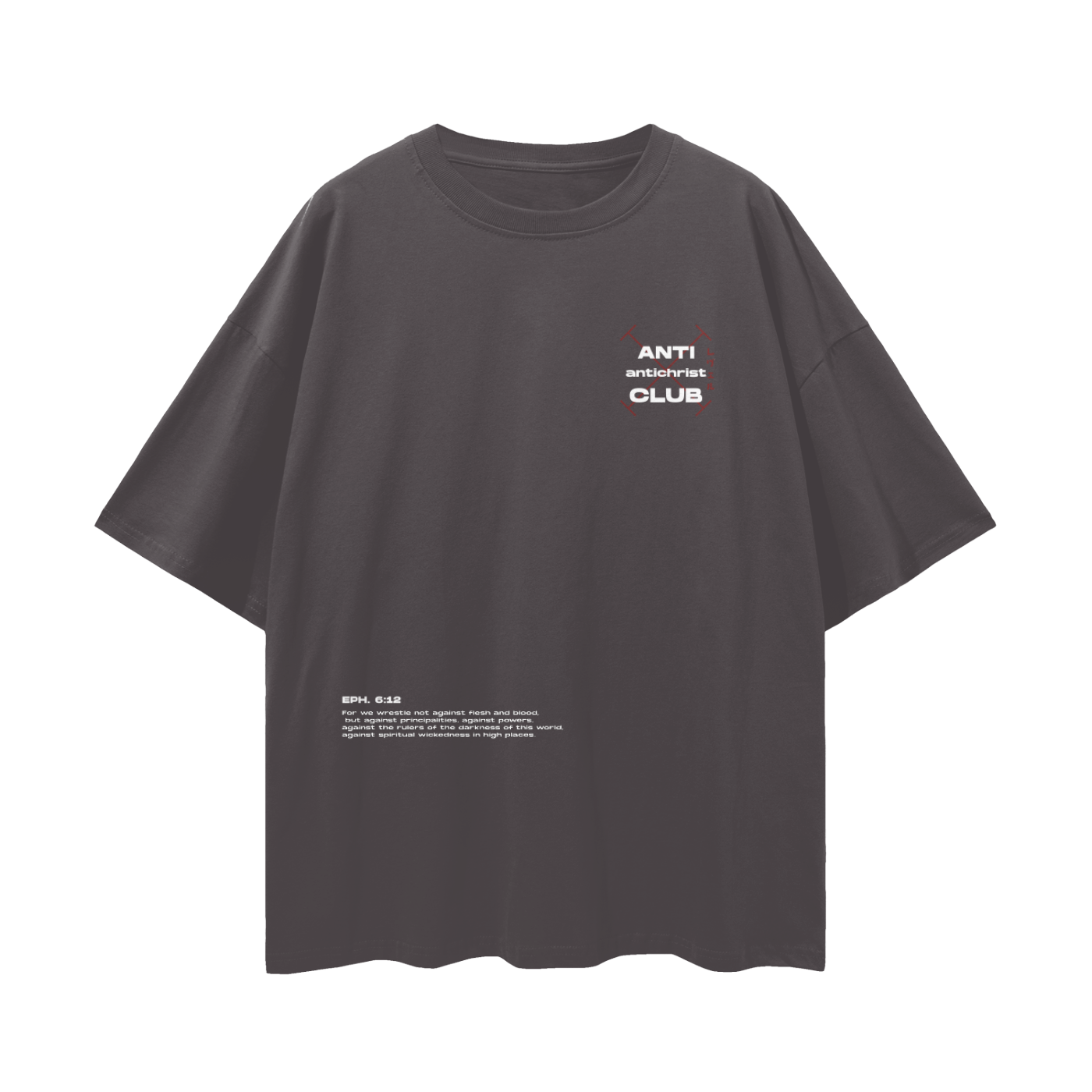 Anti antichrist Club - Christian Streetwear Loose Drop Shoulder T-Shirt