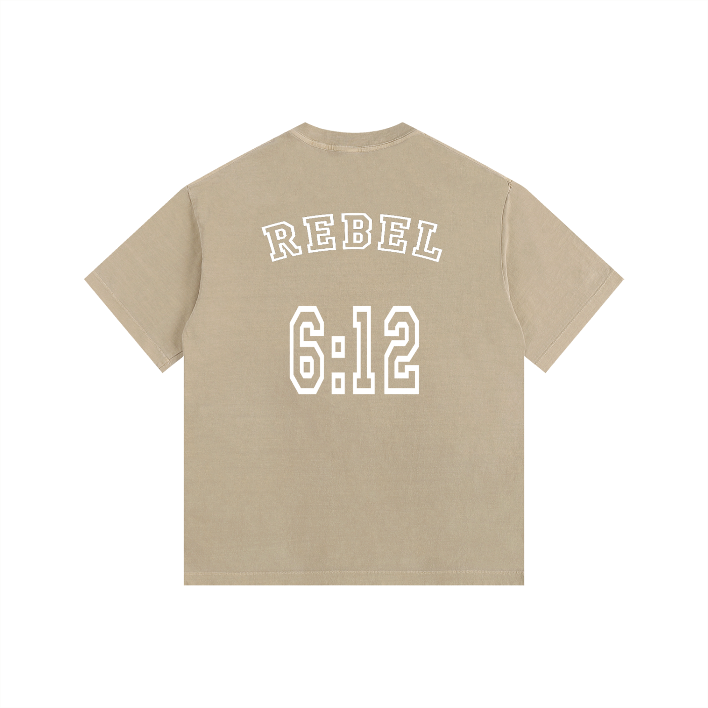 REBEL 6:12 - Christian Vintage Washed Oversized Cotton T-Shirt