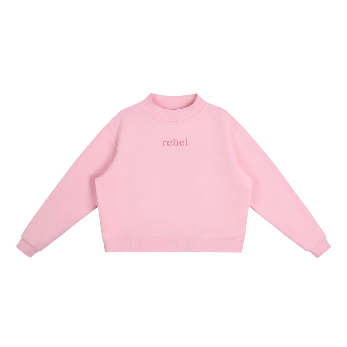 rebel Mock-Neck Crew Sweatshirt