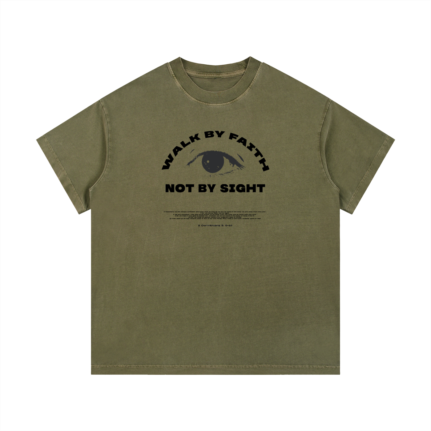 Walk by Faith - Christian Vintage Wash Cotton T-Shirt