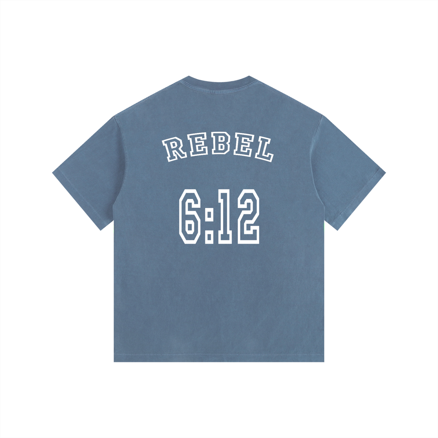 REBEL 6:12 - Christian Vintage Washed Oversized Cotton T-Shirt