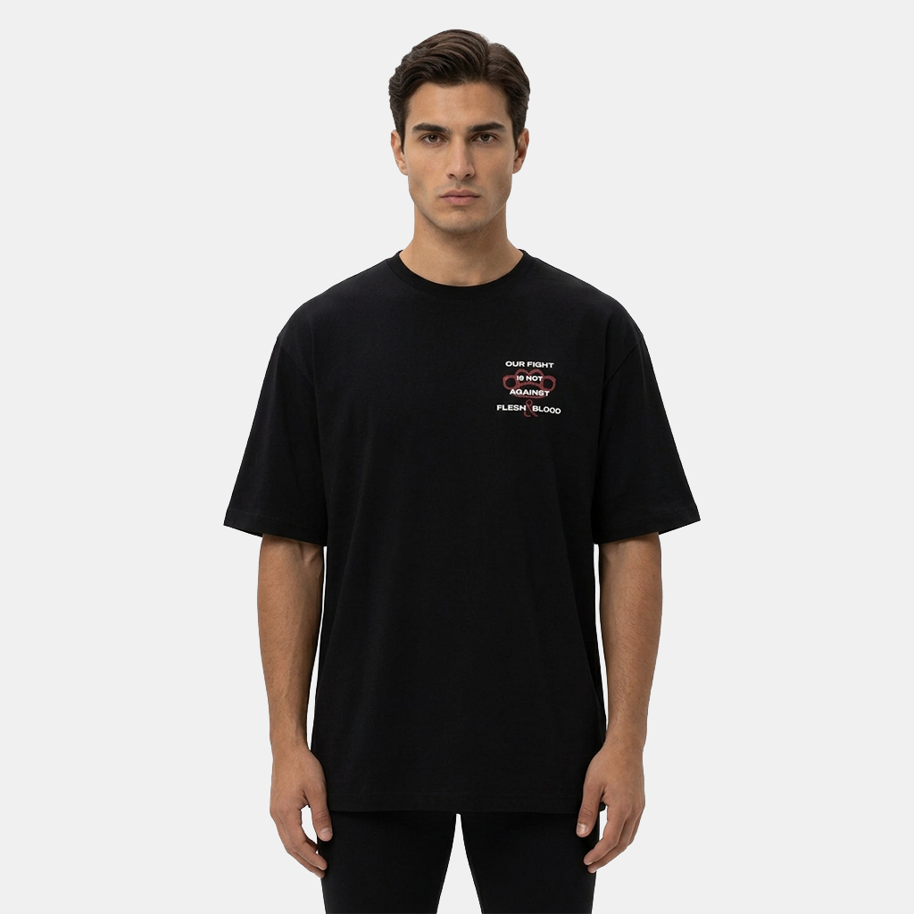 Our Fight - Christian Streetwear Loose Drop Shoulder T-Shirt