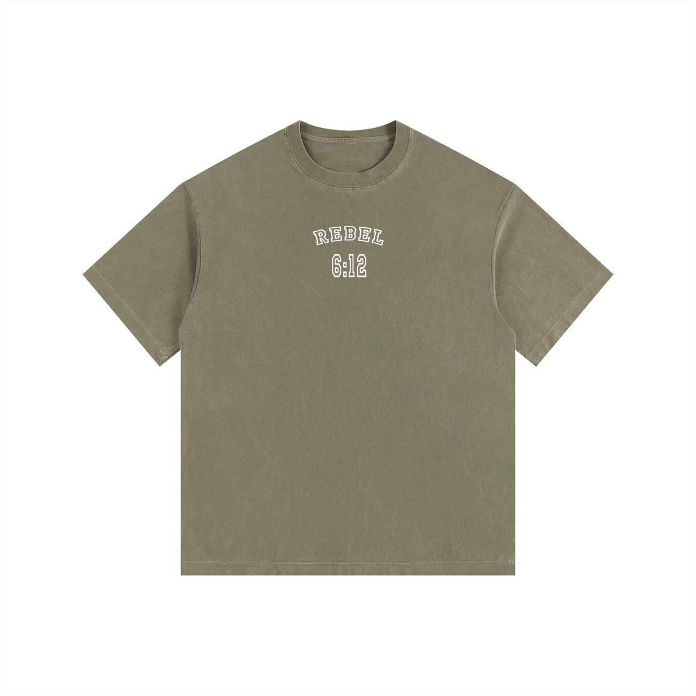 REBEL 6:12 - Christian Vintage Washed Oversized Cotton T-Shirt