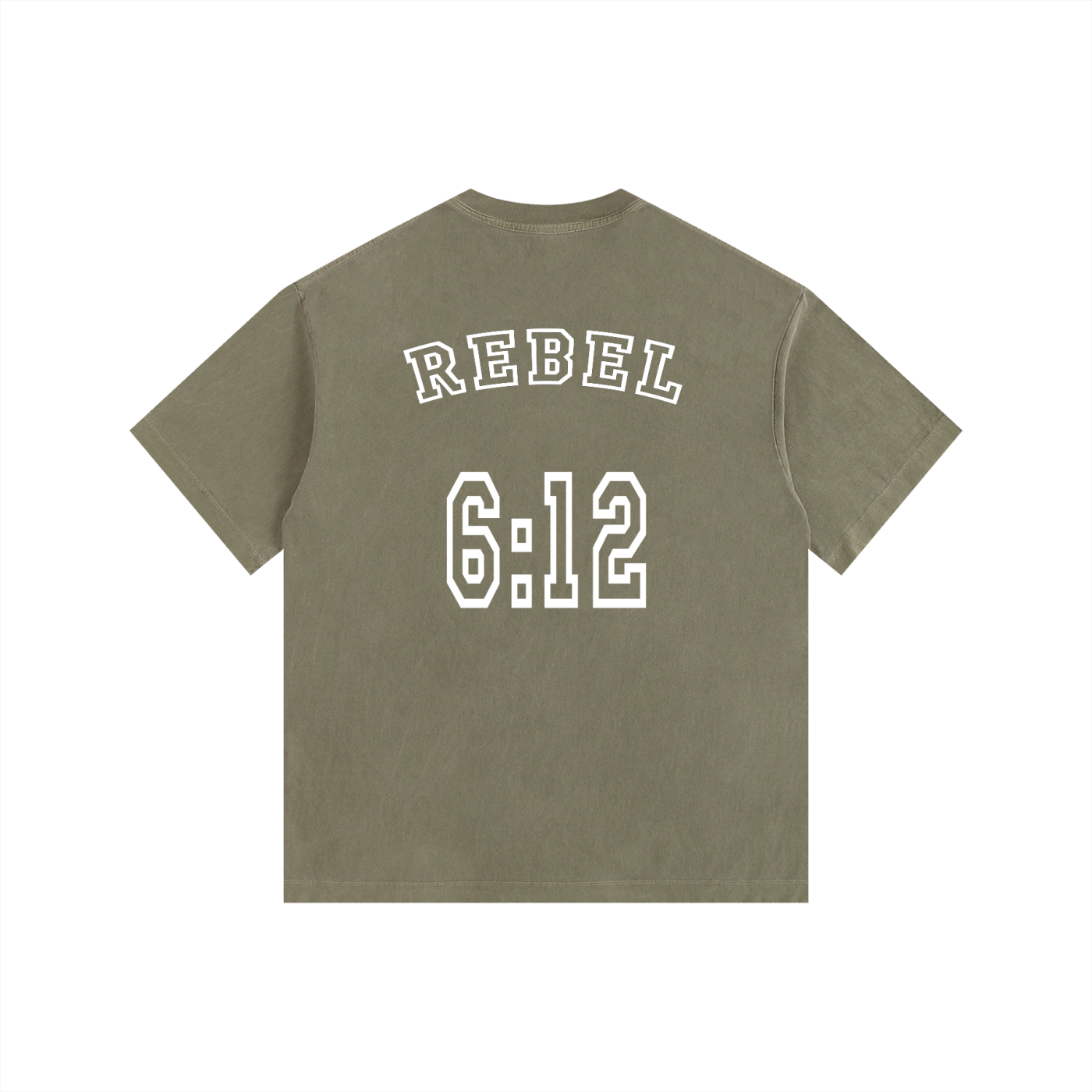 REBEL 6:12 - Christian Vintage Washed Oversized Cotton T-Shirt