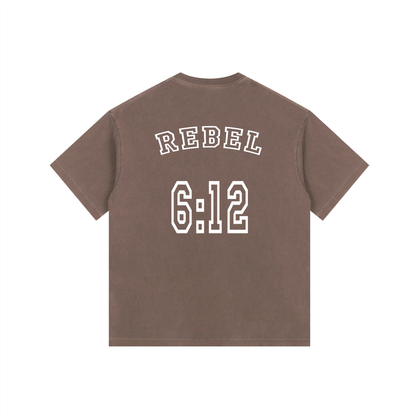 REBEL 6:12 - Christian Vintage Washed Oversized Cotton T-Shirt