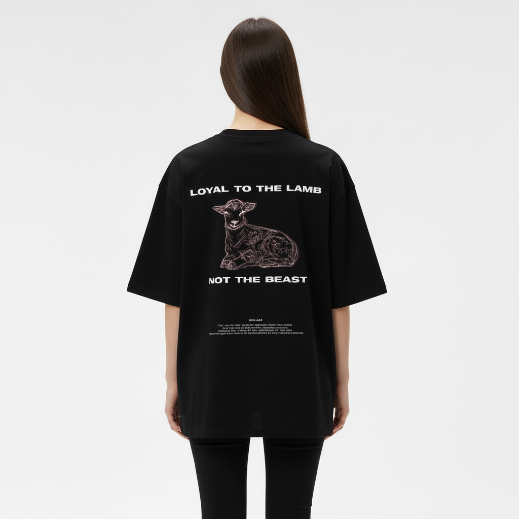 Loyal to the Lamb - Christian Streetwear Loose Drop Shoulder T-Shirt
