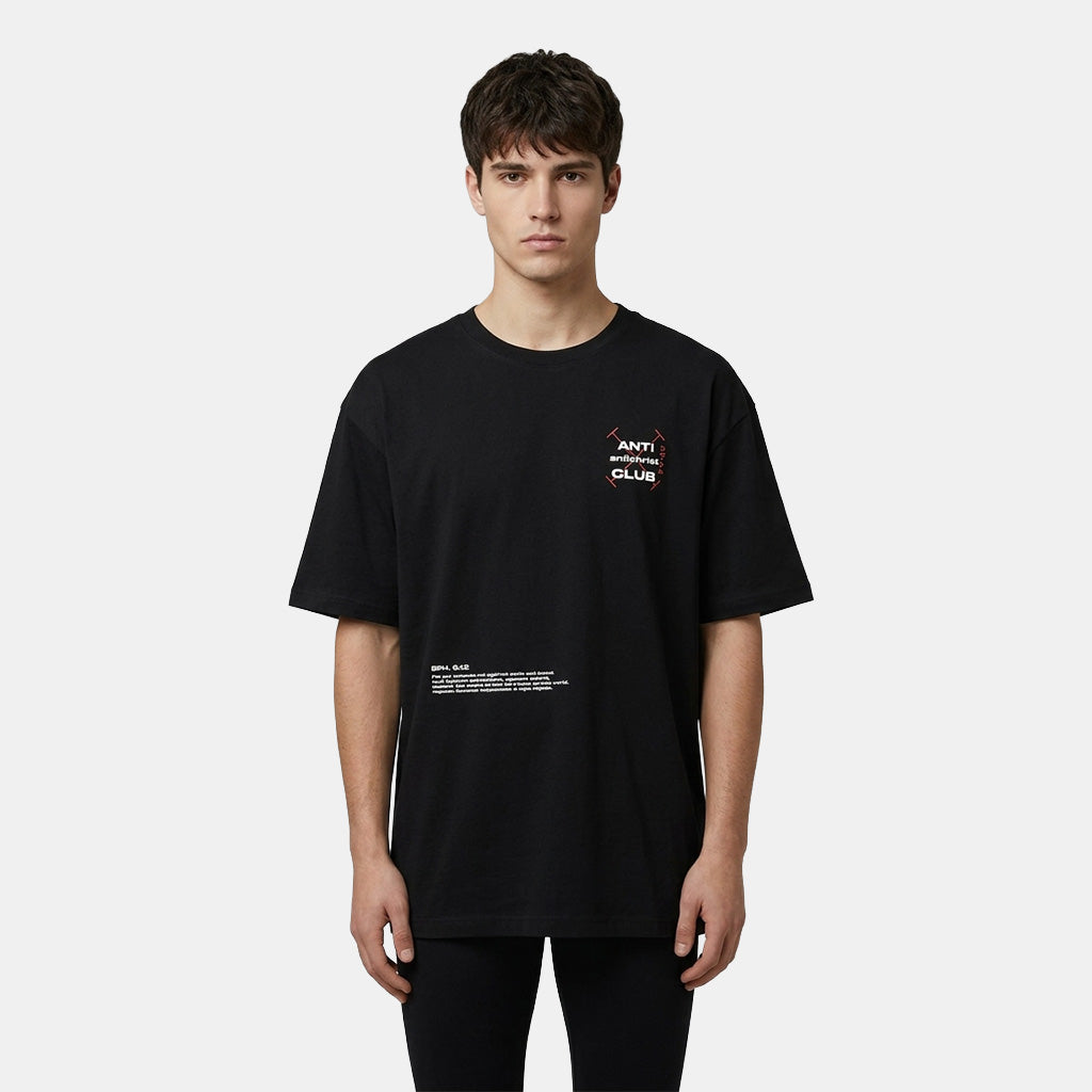 Anti antichrist Club - Christian Streetwear Loose Drop Shoulder T-Shirt