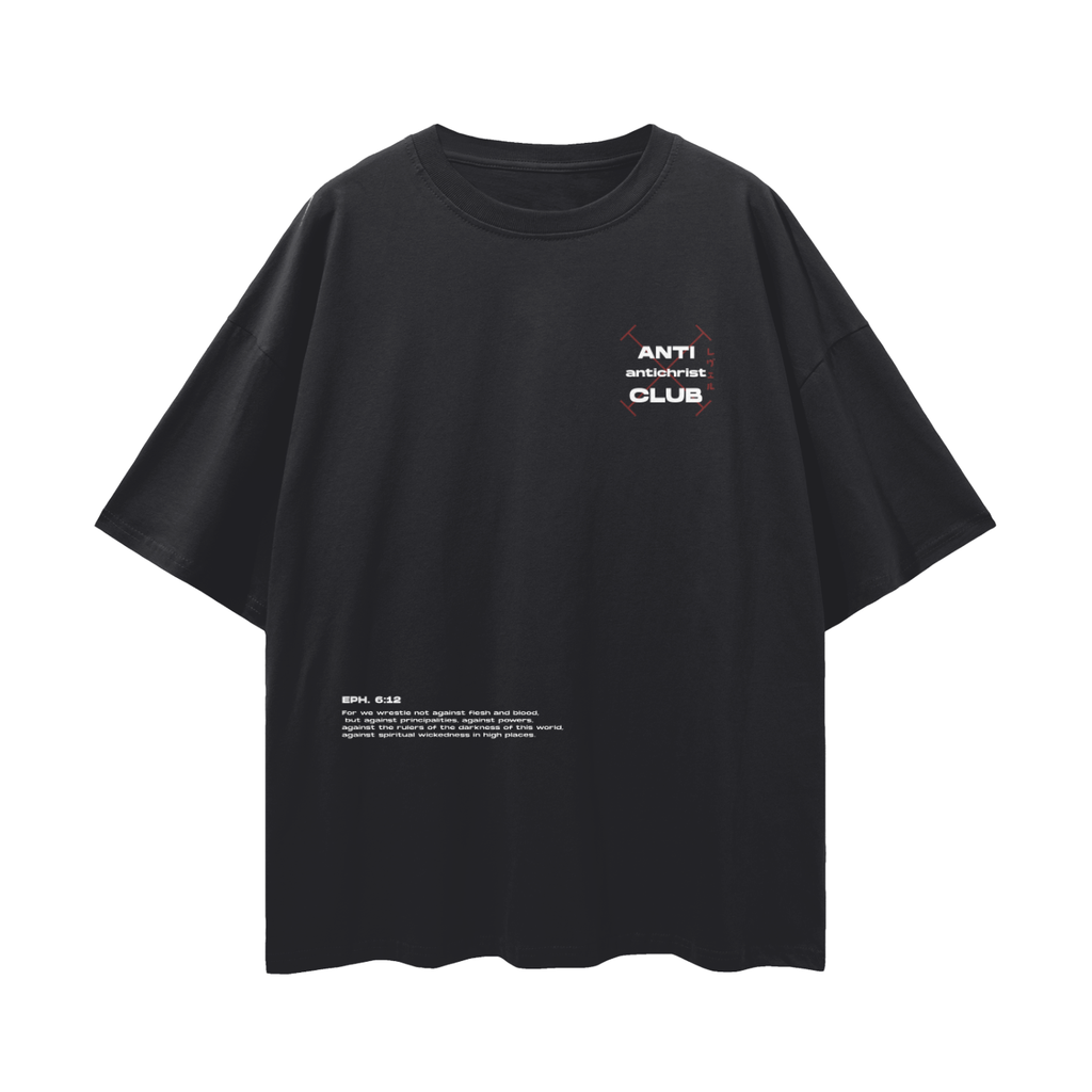 Anti antichrist Club - Christian Streetwear Loose Drop Shoulder T-Shirt