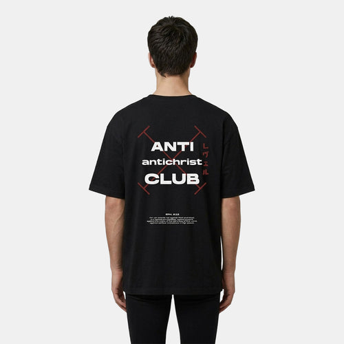 Anti antichrist Club - Christian Streetwear Loose Drop Shoulder T-Shirt