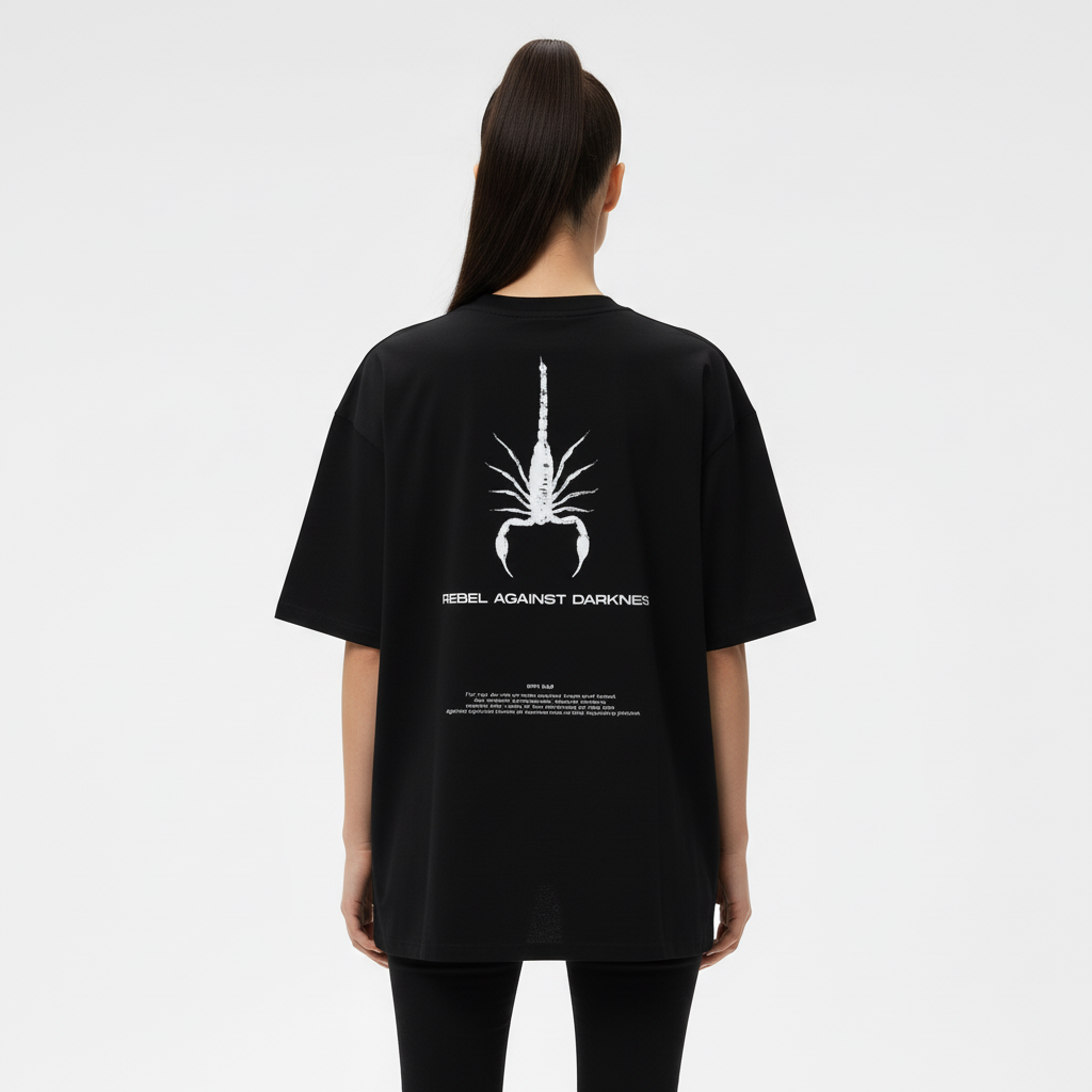 REBEL AGAINST DARKNESS - Christian Streetwear Loose Drop Shoulder T-Shirt