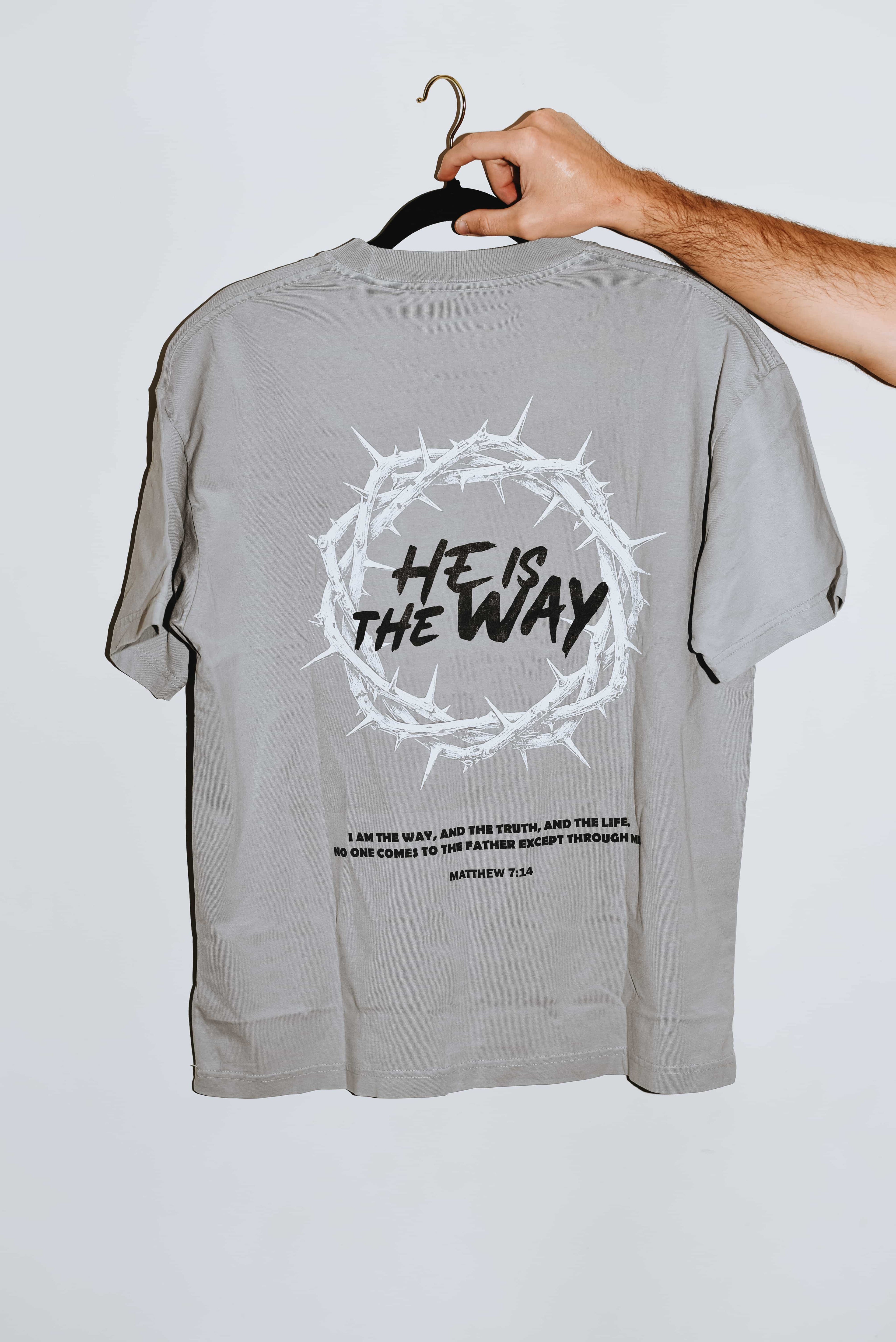 He is the Way - Christian Vintage Wash Cotton T-Shirt