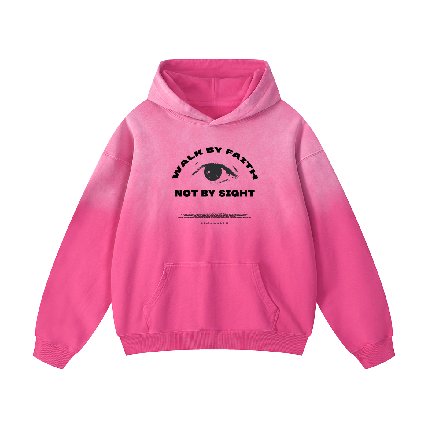 Walk by Faith - Christian Heavyweight Sunfade Oversized Hoodie