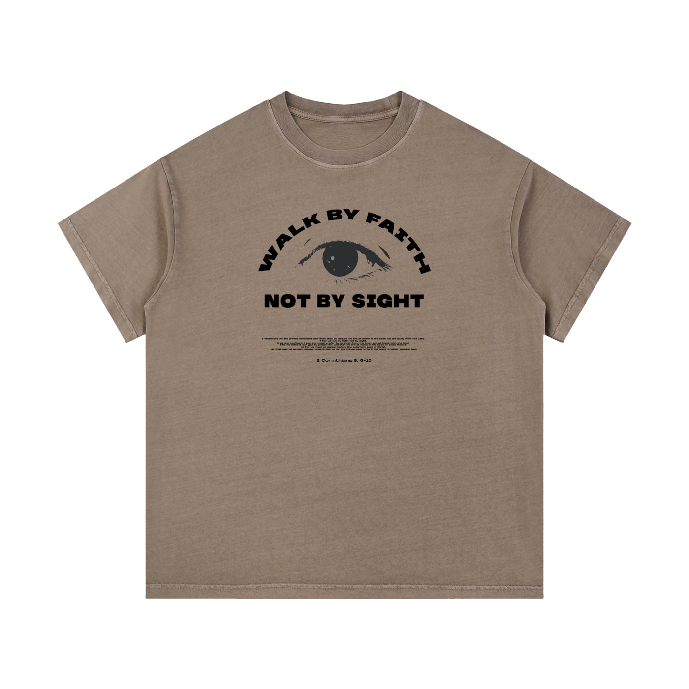 Walk by Faith - Christian Vintage Wash Cotton T-Shirt