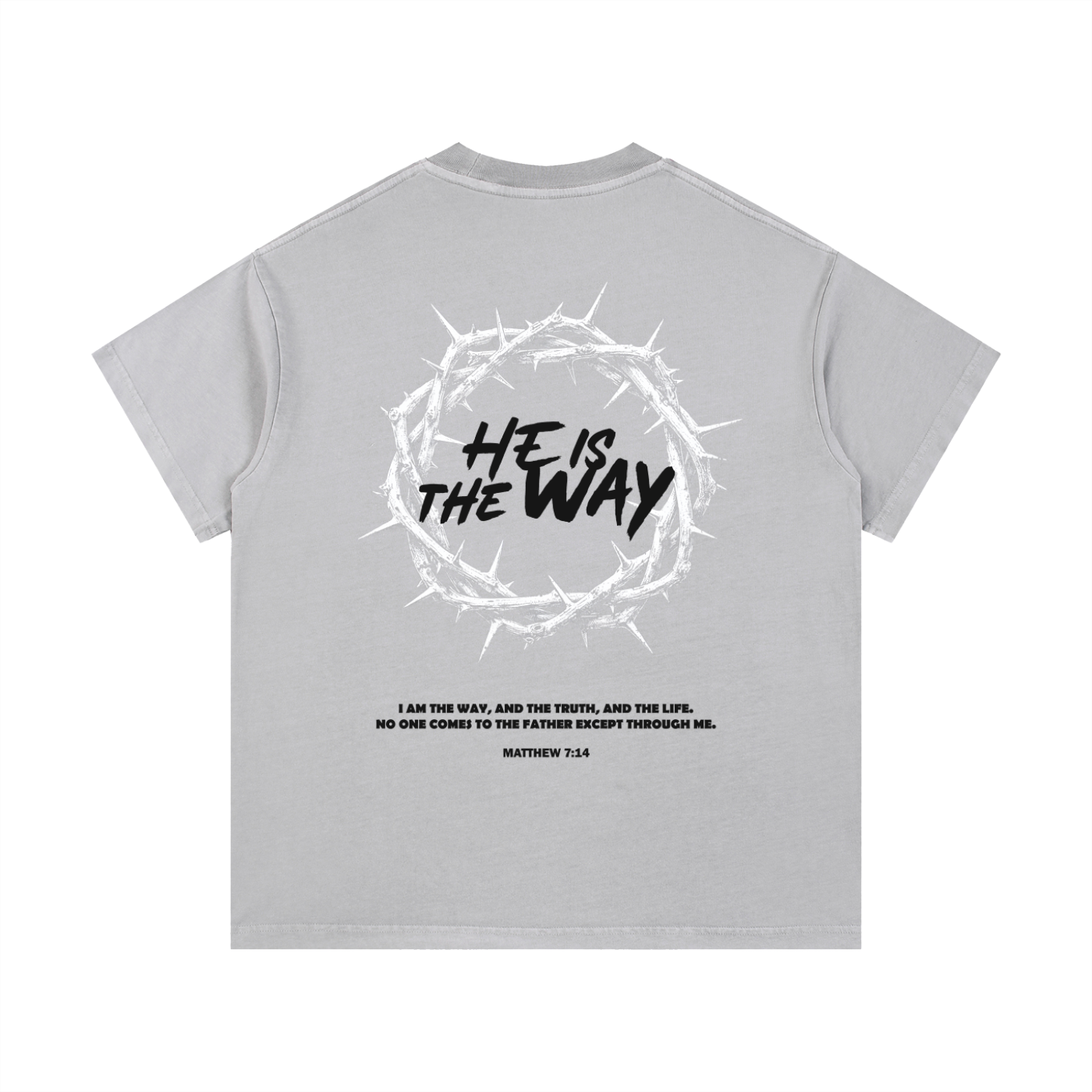 He is the Way - Christian Vintage Wash Cotton T-Shirt