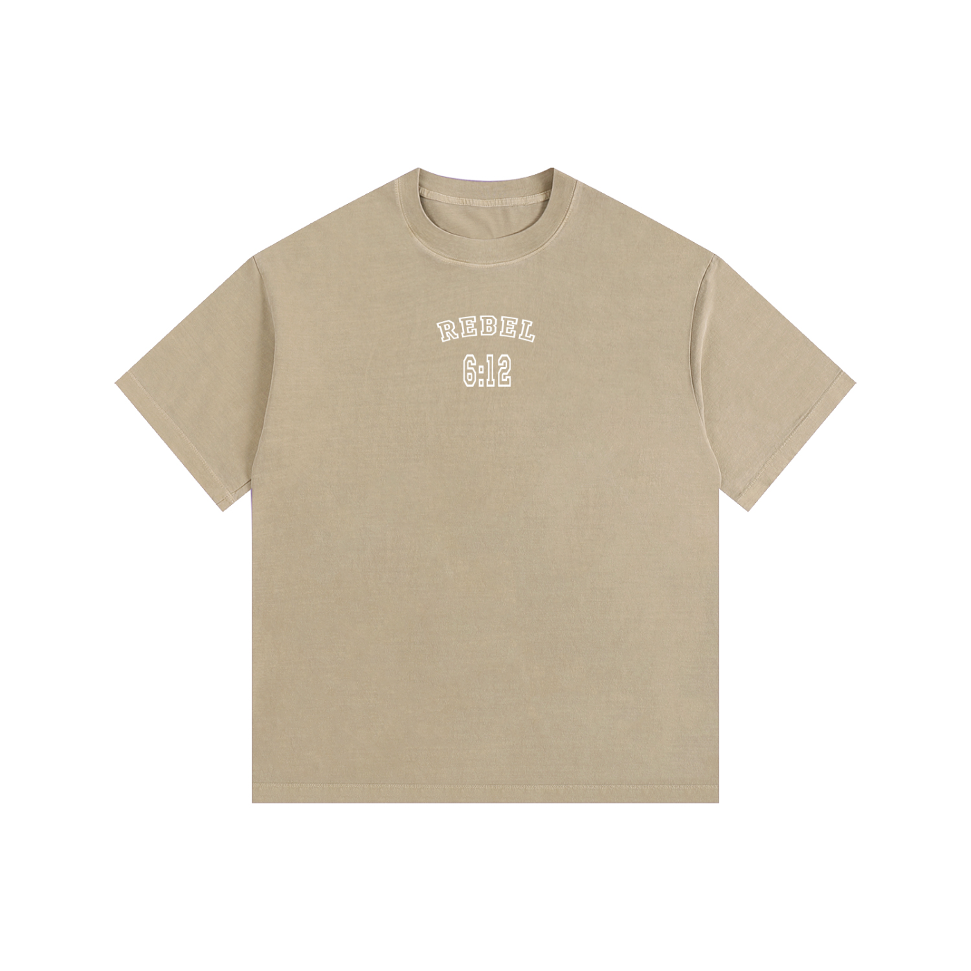 REBEL 6:12 - Christian Vintage Washed Oversized Cotton T-Shirt