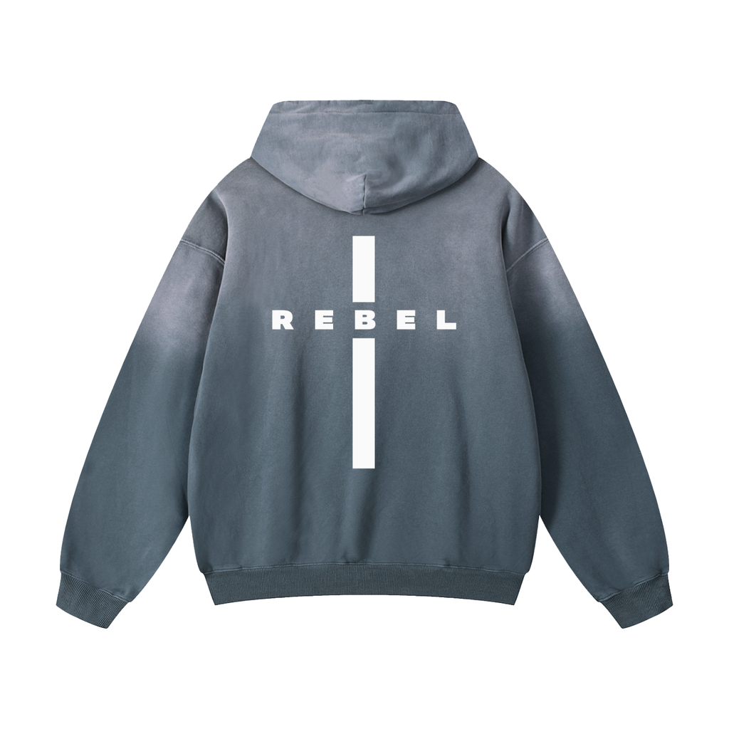 REBEL Cross - Christian Heavyweight Sunfade Oversized Hoodie