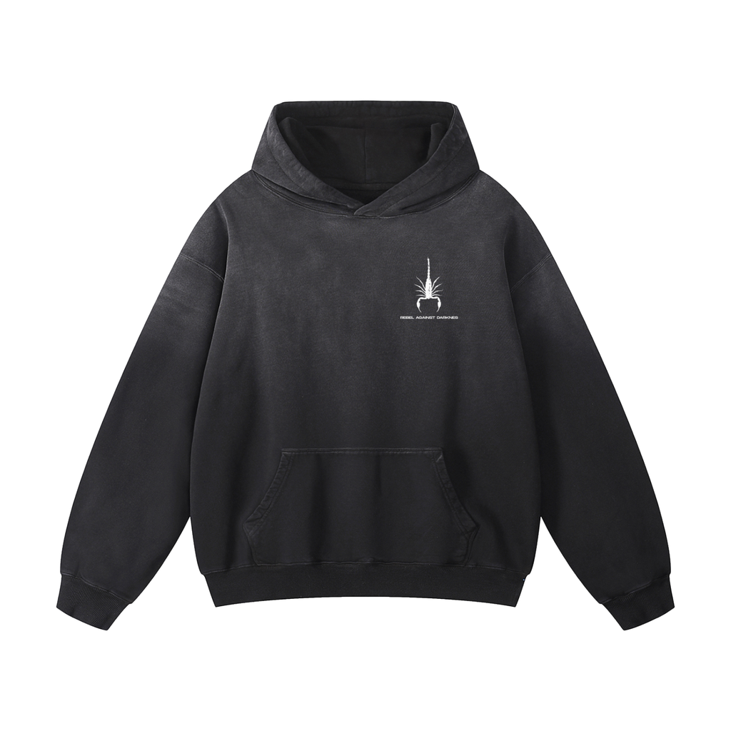 REBEL AGAINST DARKNESS - Christian Heavyweight Sunfade Oversized Hoodie