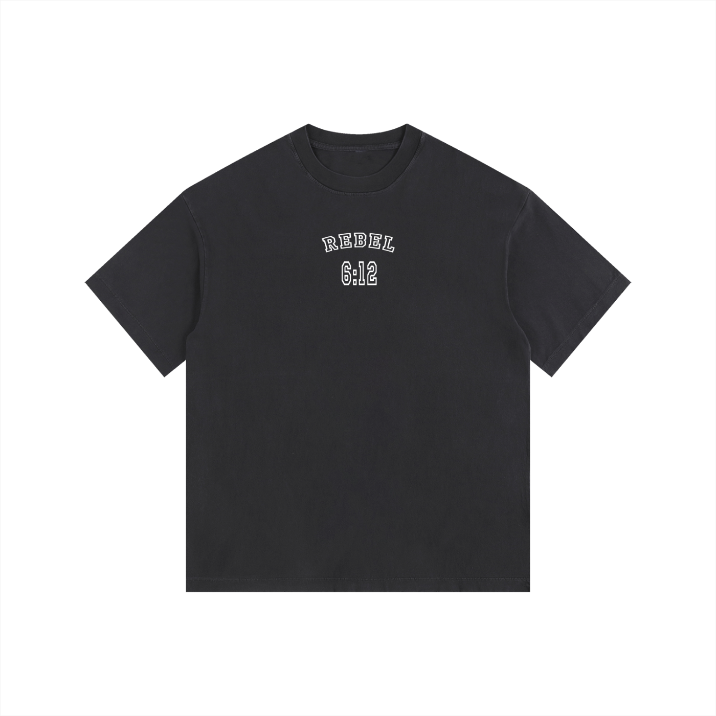 REBEL 6:12 - Christian Vintage Washed Oversized Cotton T-Shirt
