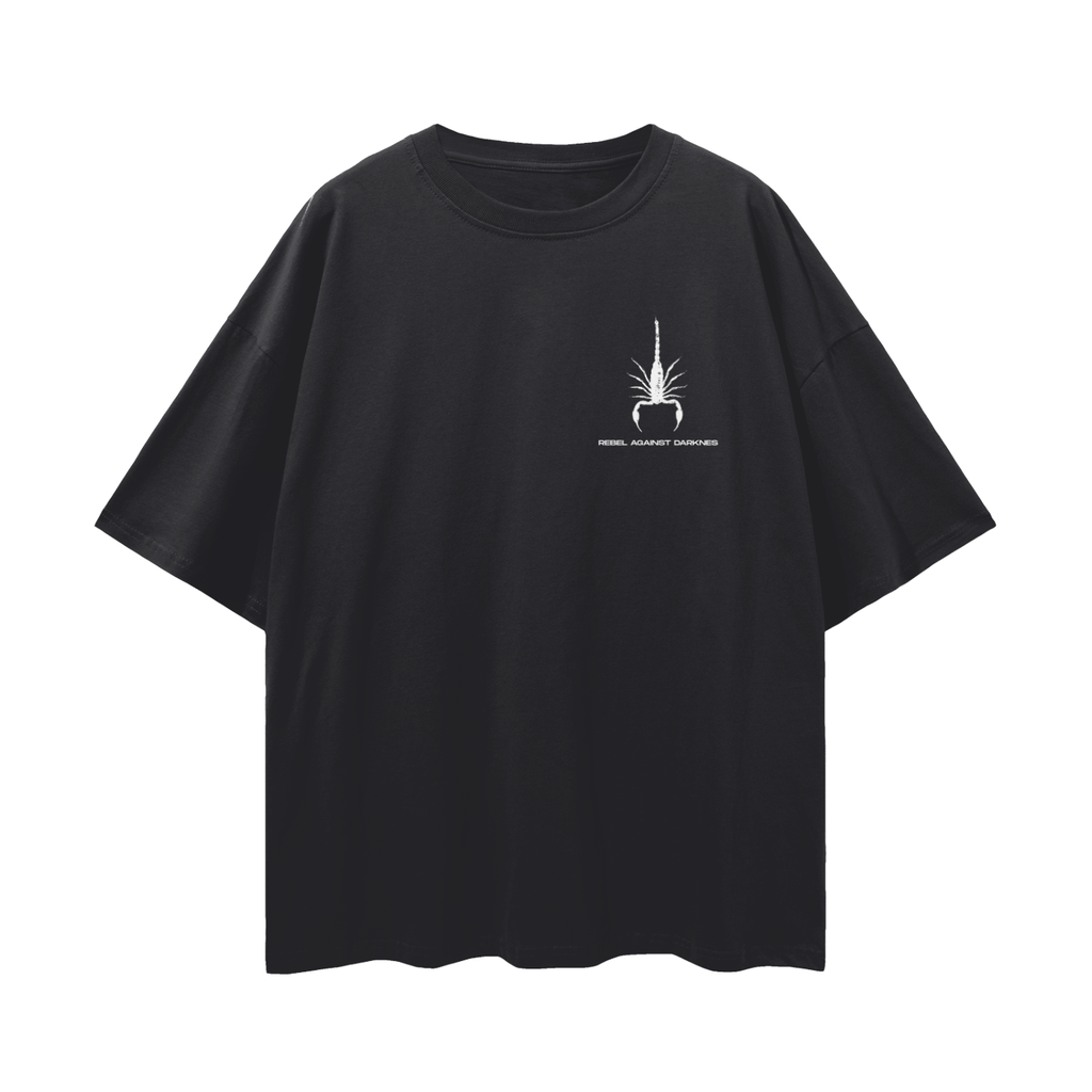 REBEL AGAINST DARKNESS - Christian Streetwear Loose Drop Shoulder T-Shirt