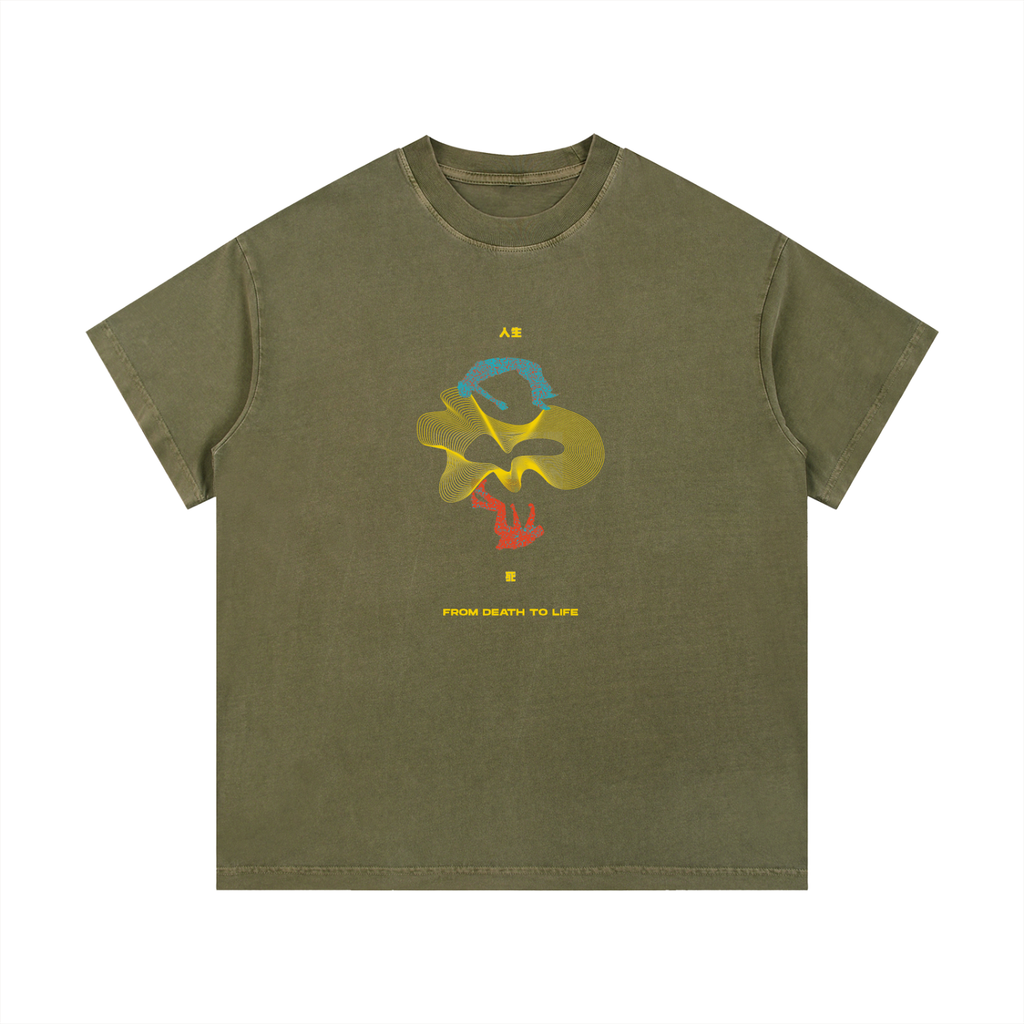 From death to Life -Christian Vintage Wash Cotton T-Shirt
