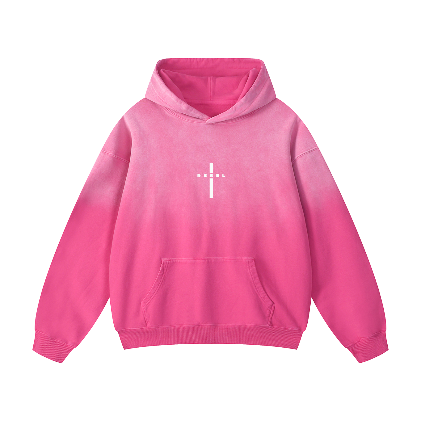 REBEL Cross - Christian Heavyweight Sunfade Oversized Hoodie