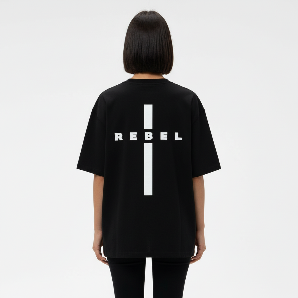 Rebel Cross - Christian Streetwear Loose Drop Shoulder T-Shirt