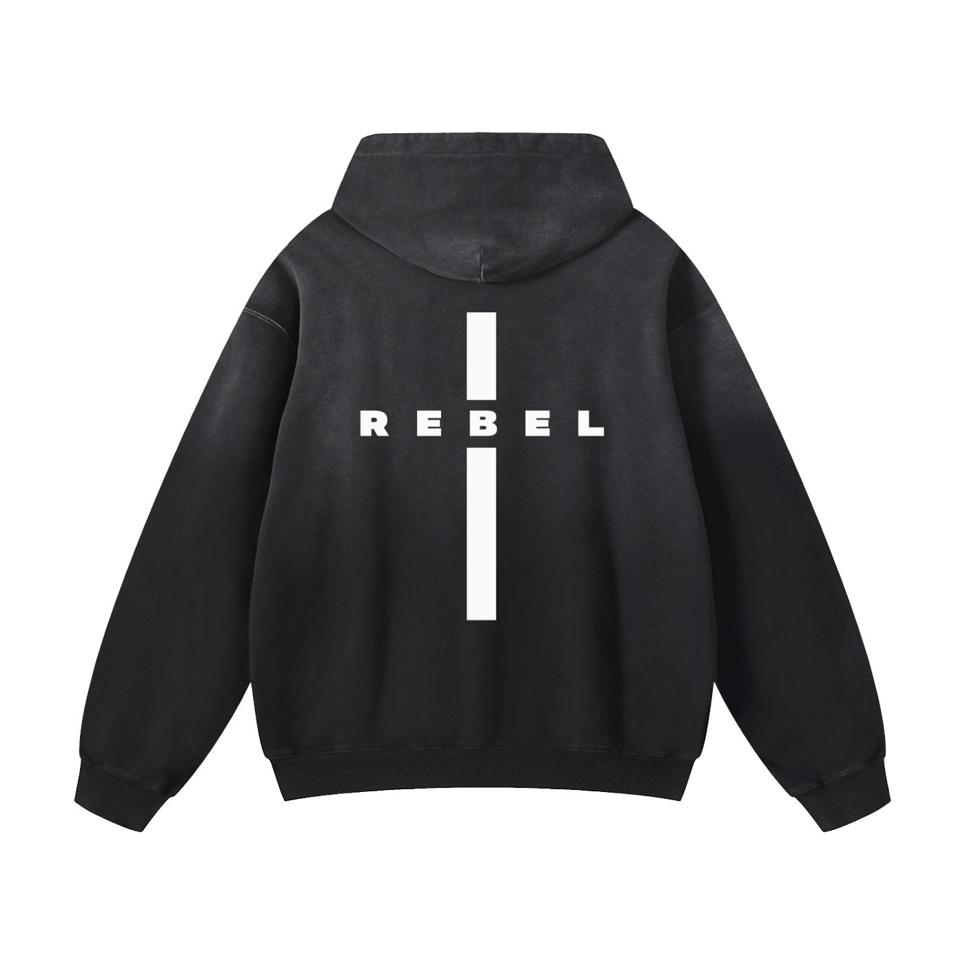 REBEL Cross - Christian Heavyweight Sunfade Oversized Hoodie