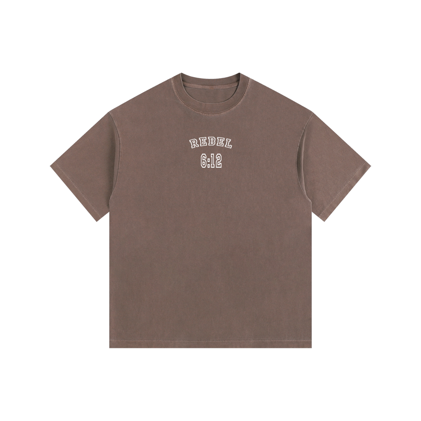 REBEL 6:12 - Christian Vintage Washed Oversized Cotton T-Shirt