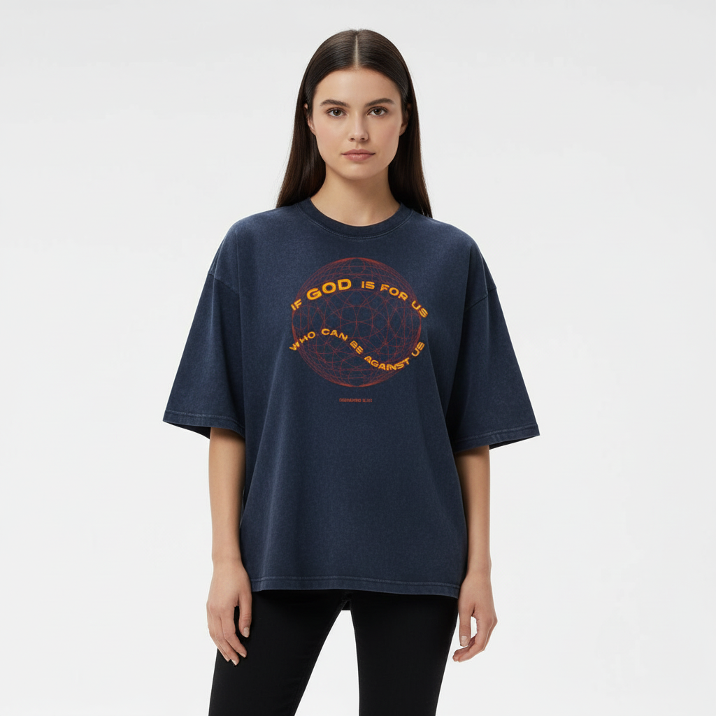 If God is for Us -Christian Vintage Wash Cotton T-Shirt