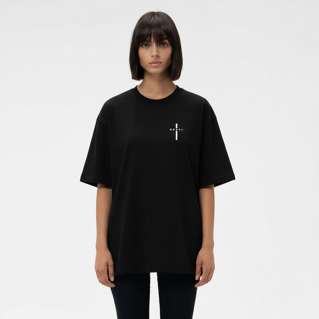 Rebel Cross - Christian Streetwear Loose Drop Shoulder T-Shirt