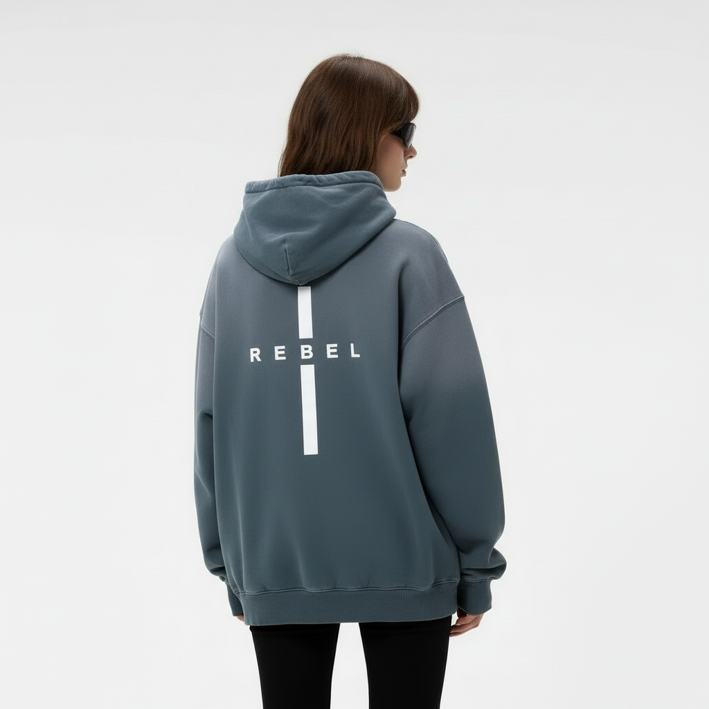 REBEL Cross - Christian Heavyweight Sunfade Oversized Hoodie