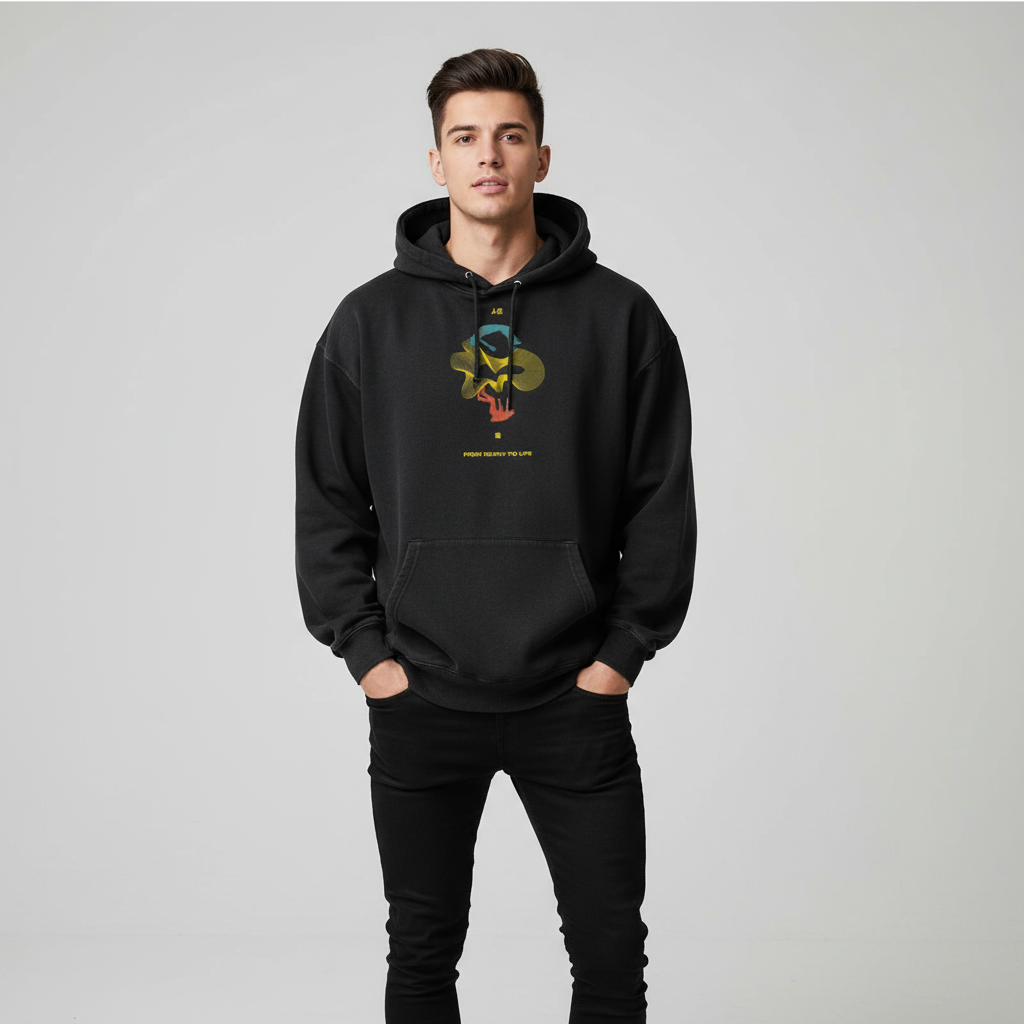 From Death to Life - Christian Heavyweight Sunfade Oversized Hoodie
